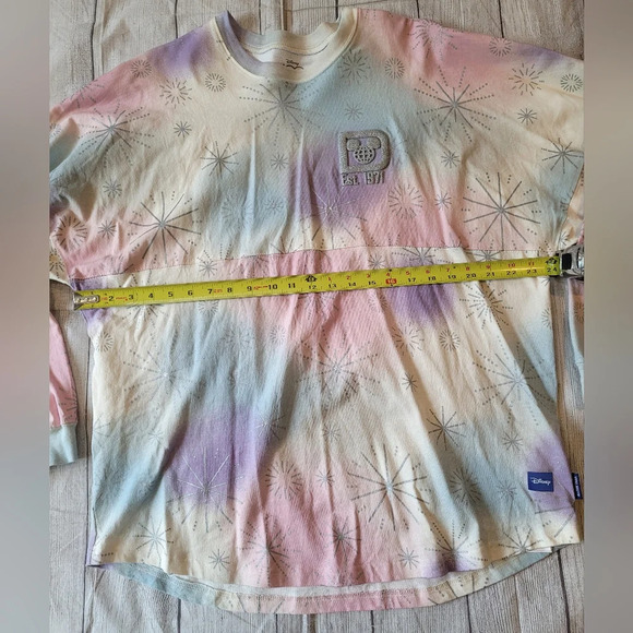 Disney Women's •Size Large• Spirit Jersey Pastel tie dye character top - Picture 9 of 10